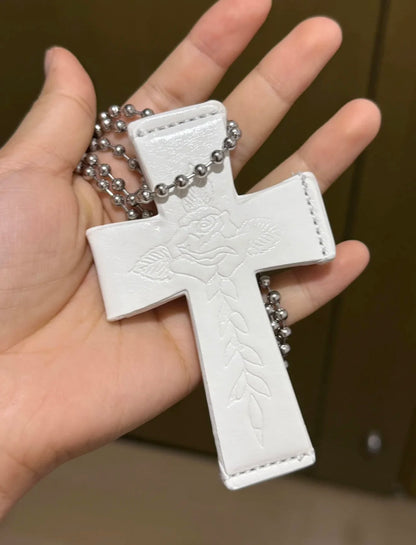 Martin White Cross Necklace